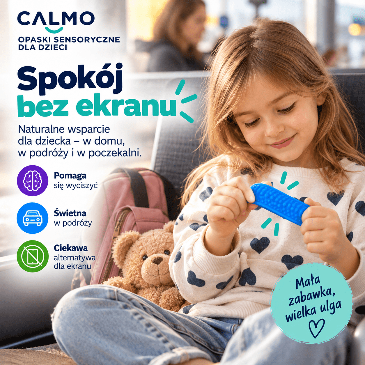 CALMO - Opaski Sensoryczne Fidget dla Dzieci, 6 szt.